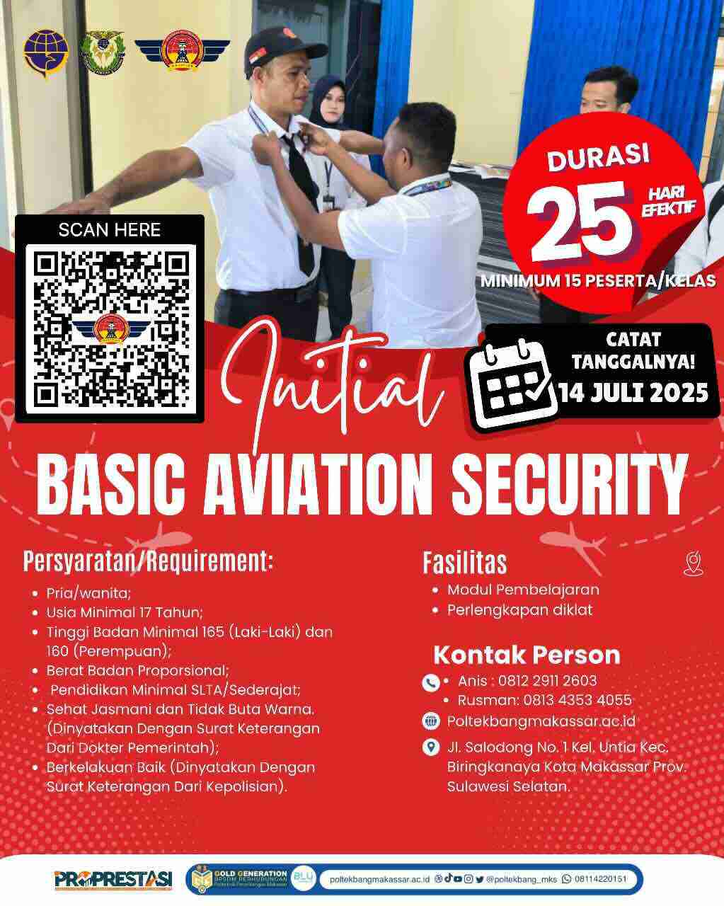 Pelatihan Basic Aviation Security (AVSEC) Politeknik Penerbangan Makassar