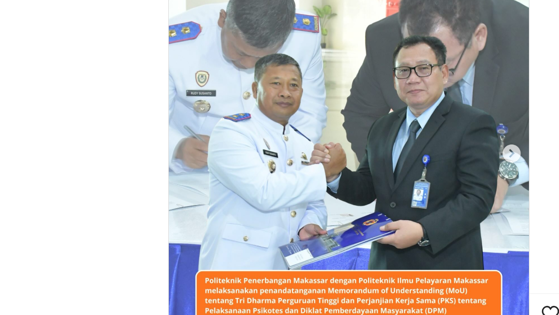 Poltekbang dan PIP Makassar Menandatangani MoU Tri Dharma Perguruan Tinggi